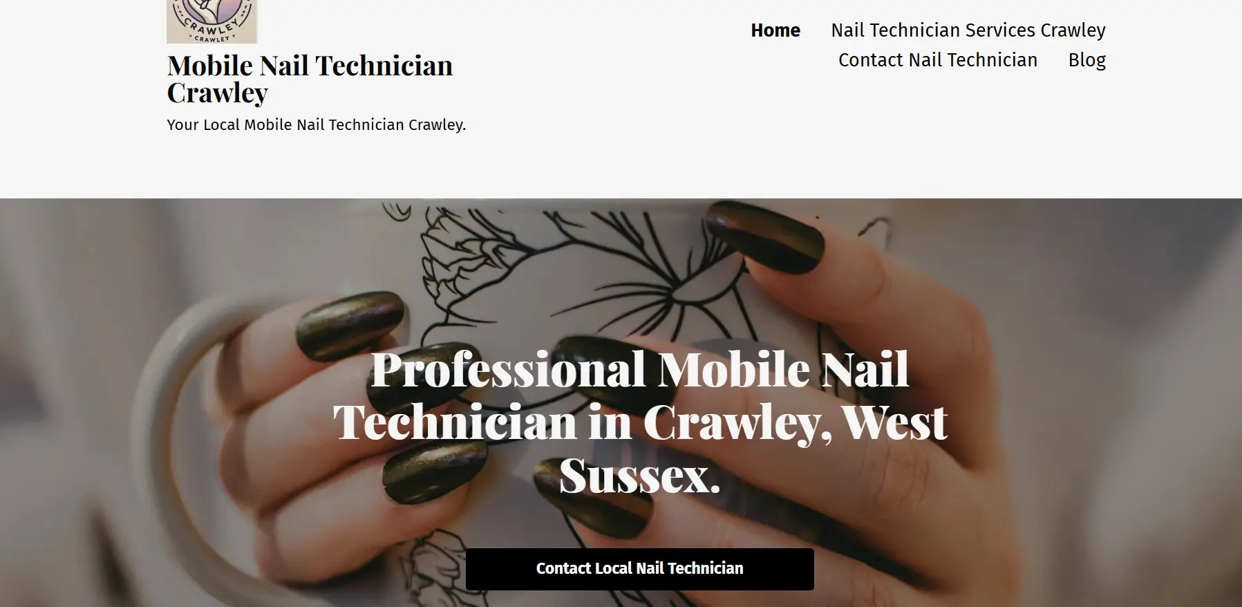 Mobile Nail Technician Crawley Website For Sale.